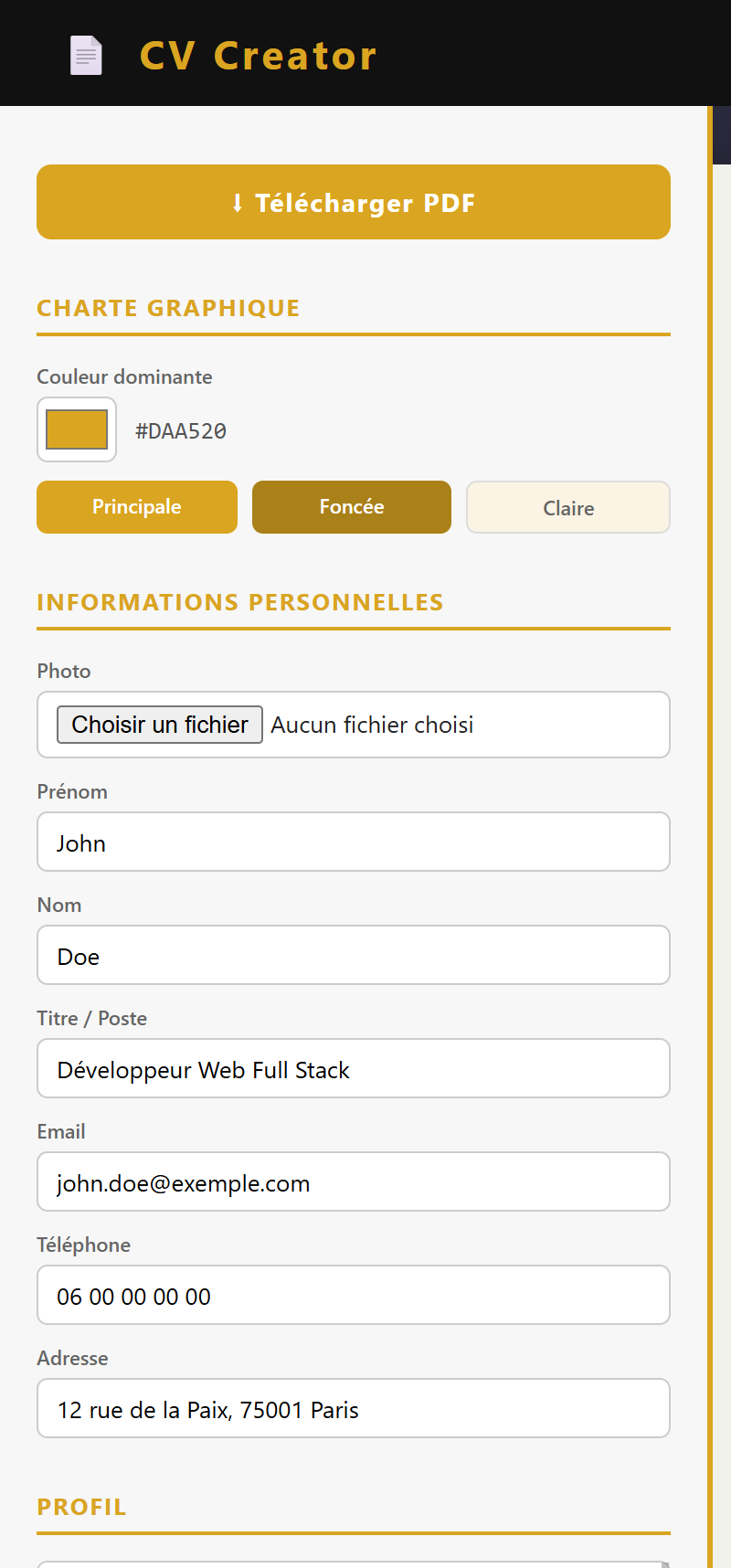 CV Creator